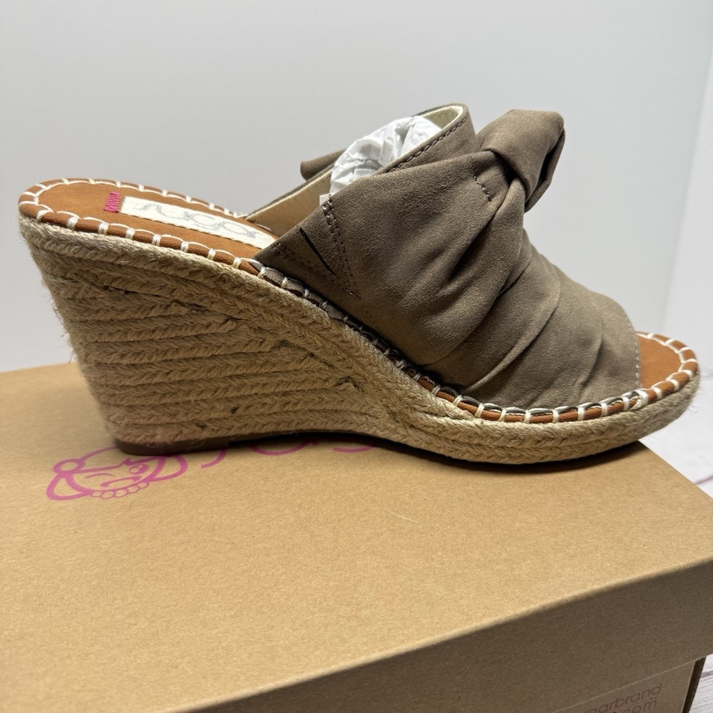 New Sugar Women's Hundreds Wedge Sandal Taupe Brown Size 9.5 WSF613 - Picture 9 of 12